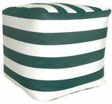 RULU Ottoman Outdoor/Indoor Sunbrella Bean Bag Pouf 19"x19"x18"H Maxim Forest Green, Large