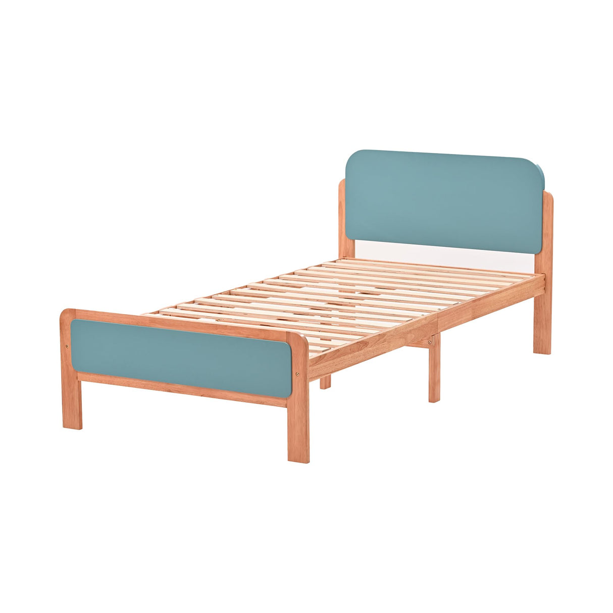 Style Platform Bed w/Headboard & Footboard Solid Wood Panel Bed Mattress Foundation