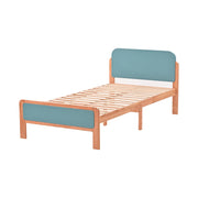 Style Platform Bed w/Headboard & Footboard Solid Wood Panel Bed Mattress Foundation