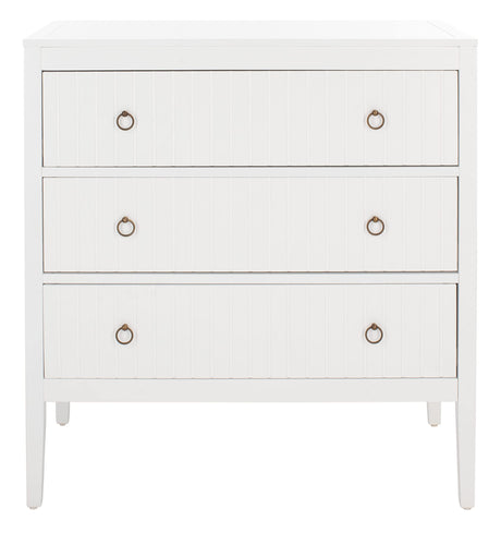 Home Collection Tegan White 3-Drawer Storage Living Room Bedroom