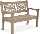 49''W All-Weather Poly Lumber Outdoor Bench – Grey