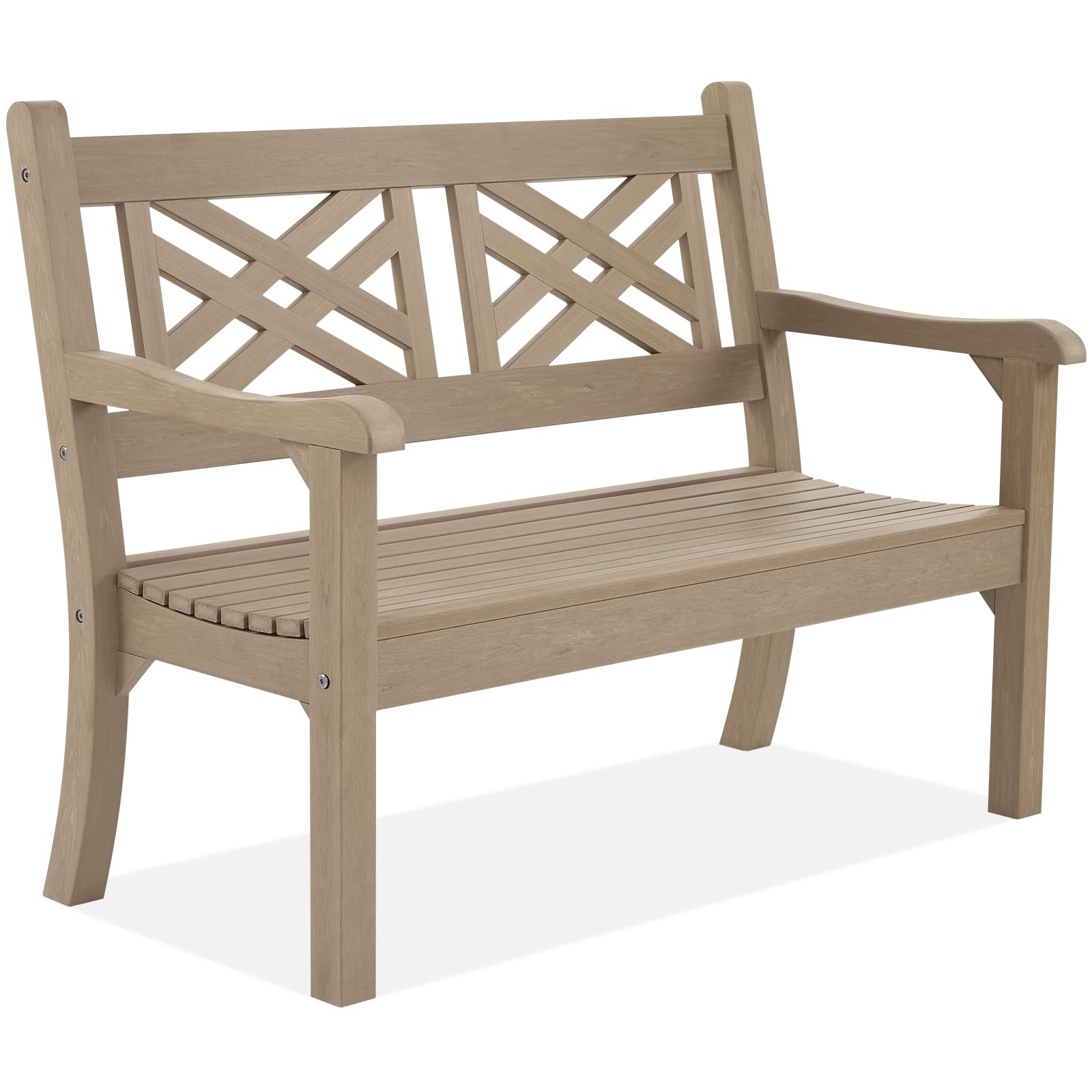 49''W All-Weather Poly Lumber Outdoor Bench – Grey