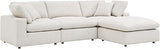 Commix Down-Filled Overstuffed Performance Velvet 4-Piece Sectional Sofa