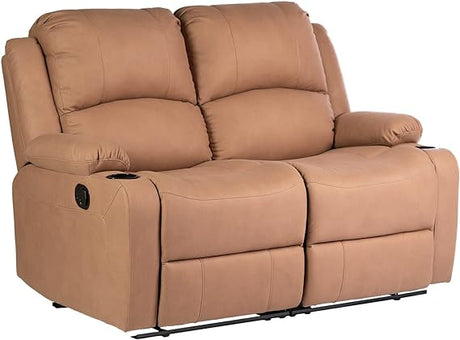 58" Wall Hugger Reclining RV Theater Seats | Double Recliner RV Sofa