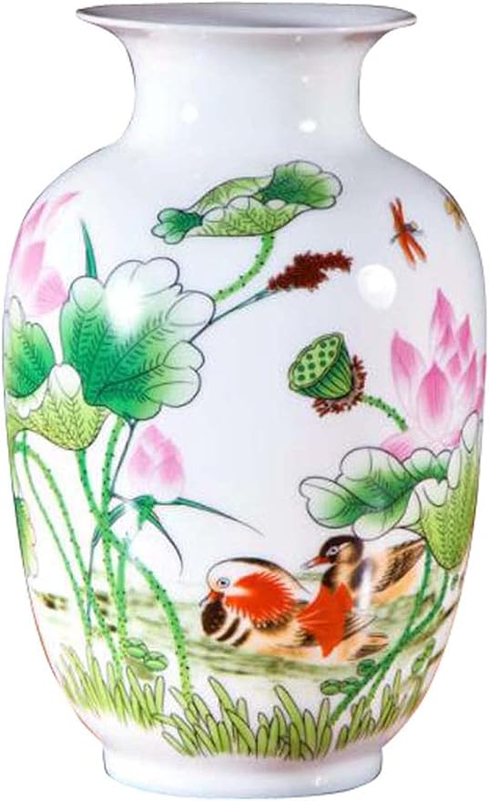 Chinese Style Ceramic Vase, Home Office Decorative Flower Vase