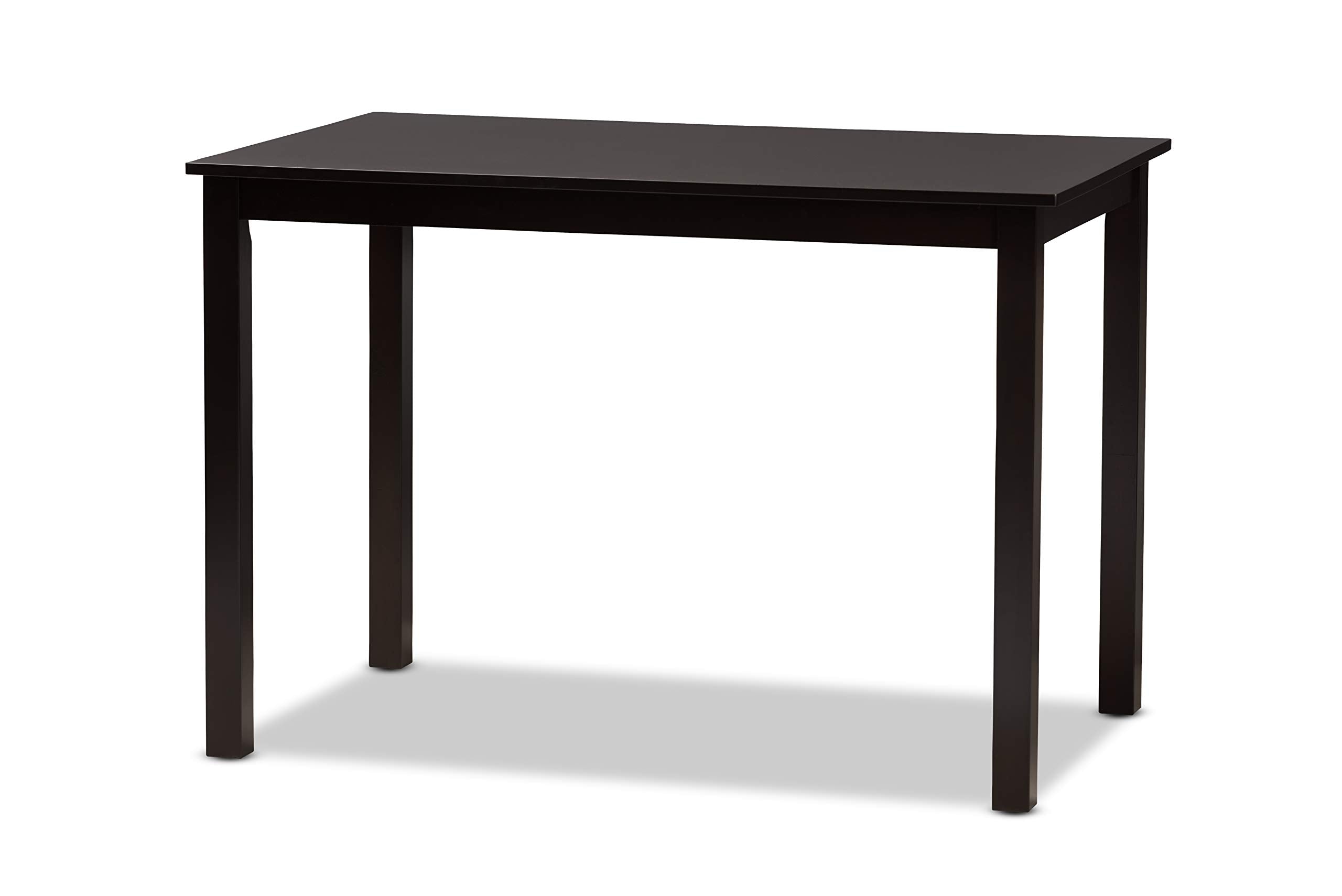 Set and Dining Set Sand Fabric Upholstered and Espresso Brown Finished Wood 5-Piece