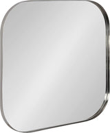 Rollo Midcentury Rounded Rectangle Mirror, 20 x 30, Gold, Modern Metal Framed Mirror