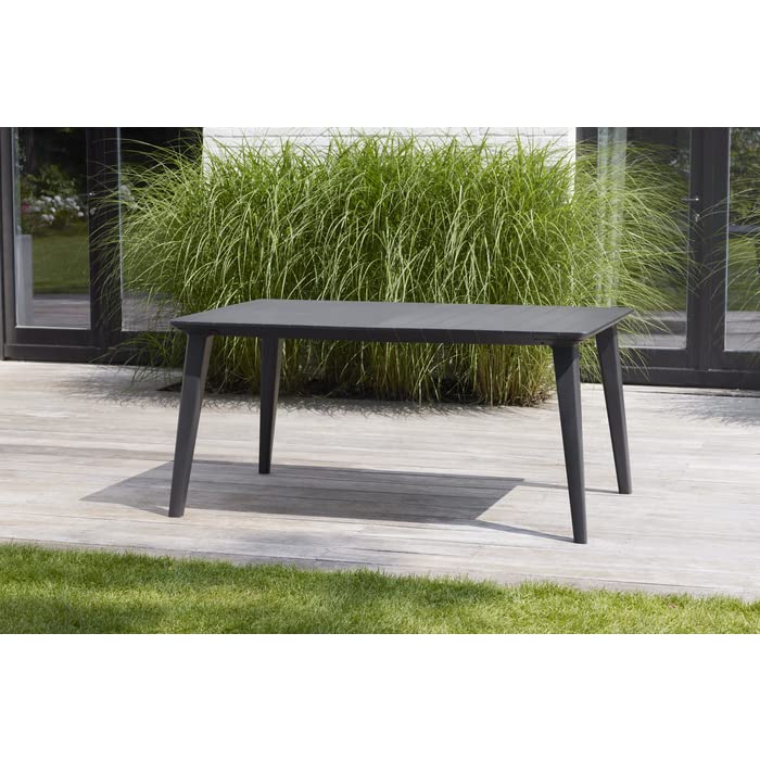 Allibert Lima 160 Garden Table, Graphite, Rectangular
