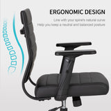 Office Desk Chair with Adjustable Arm Rests, Mid Back Ergonomic Swivel Conference Room