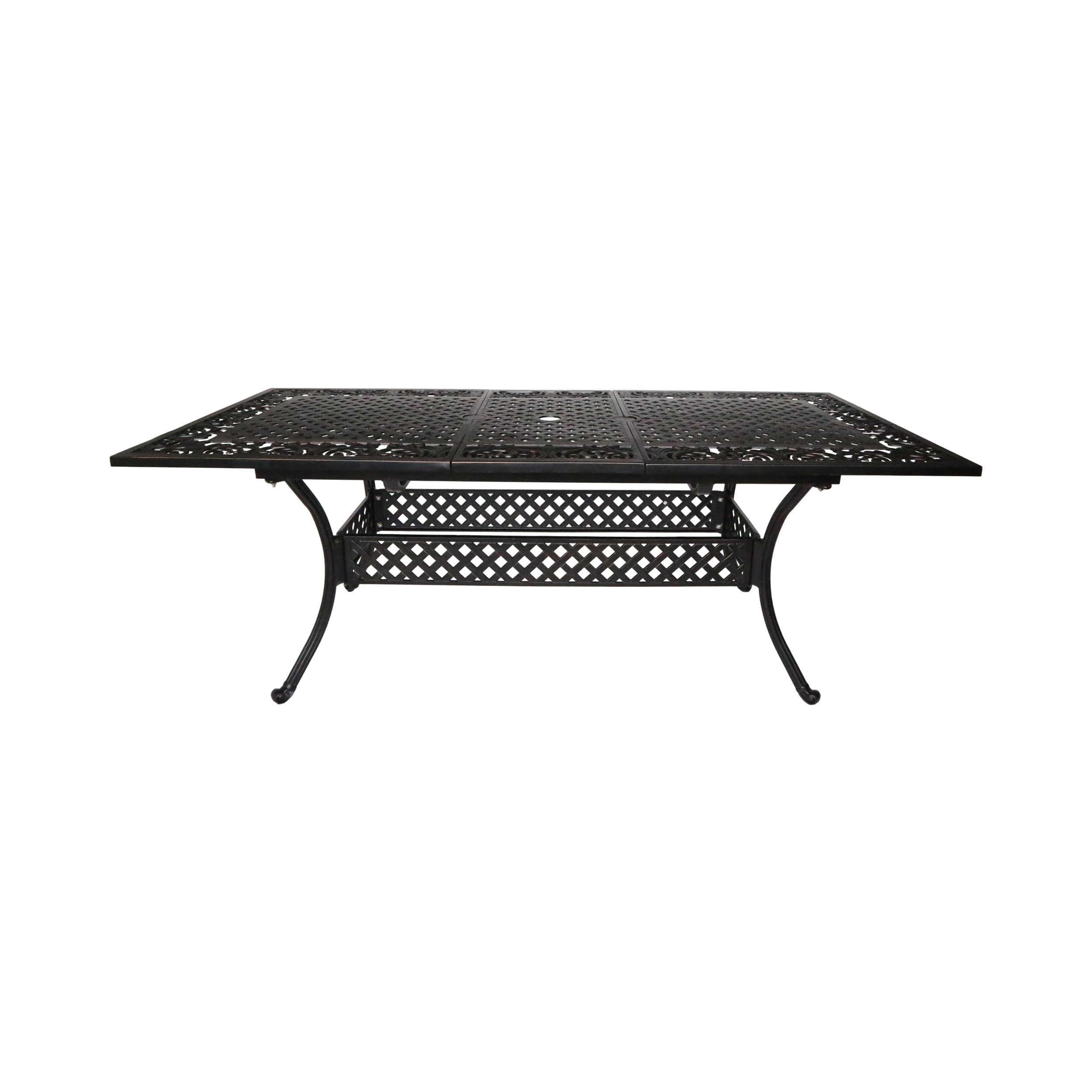 Carrollton Outdoor Aluminum 7 Piece Expandable Dining Set, 22.3 "W x 26.3 "D x 35 "H