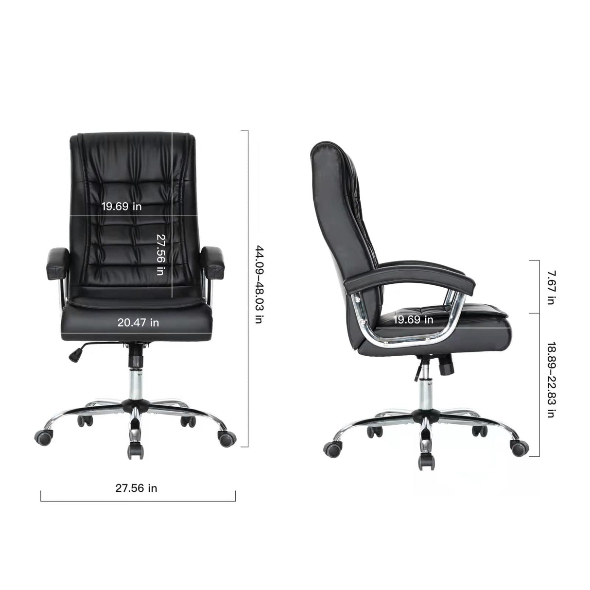 Executive Office Chair Adjustable Leather Chair High Back Swivel Office Desk Chair