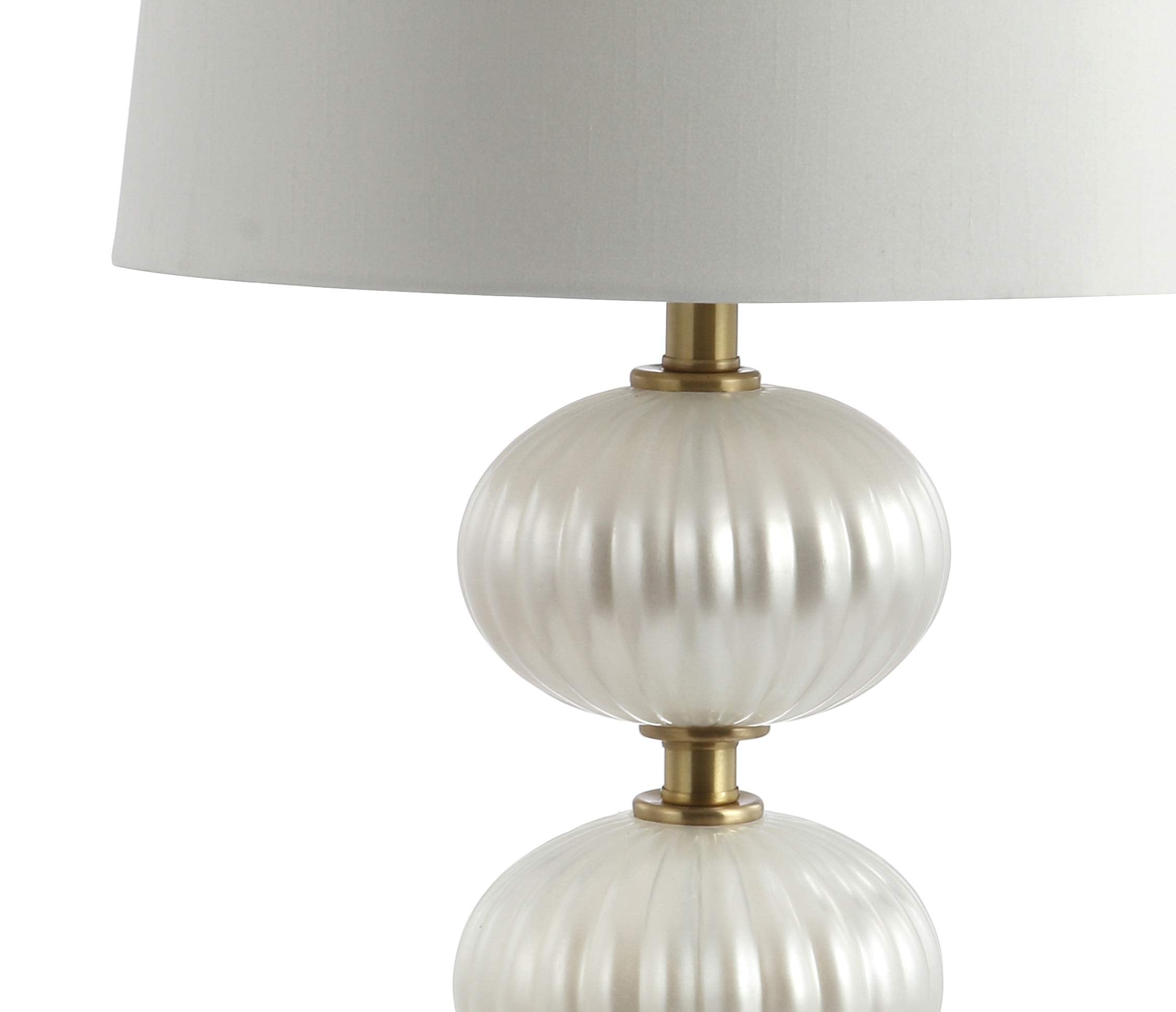 JYL2073A Carter 29.7" Glass LED Table Lamp Traditional Transitional Bedside Desk