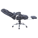 51.6" Extendable Steel/PU Ergonomic Computer Chair in Black