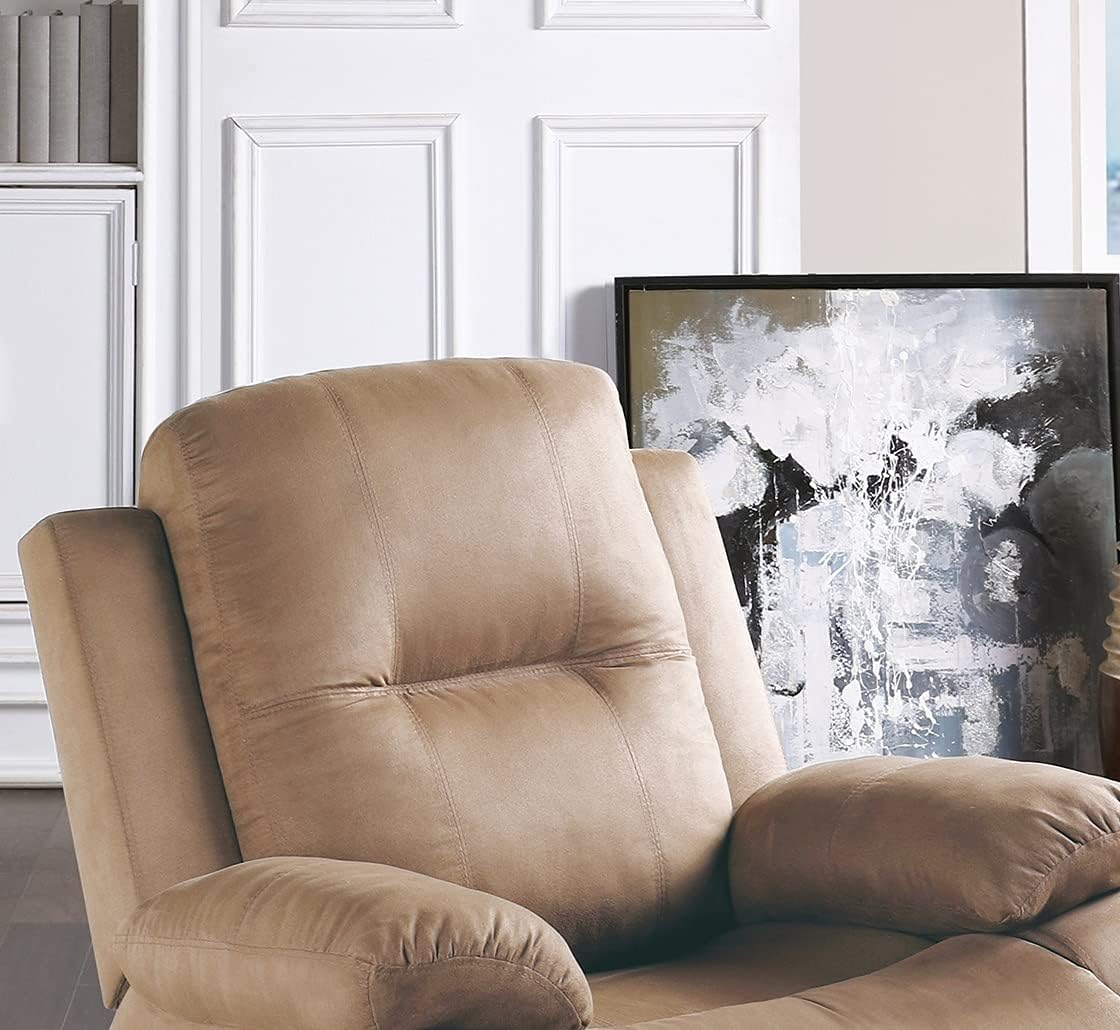 HearthEase Microfiber Recliner Chair – High-Density Foam with Sturdy Wood Frame