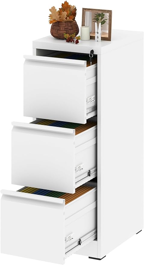 Vertical File Cabinet with Drawer, 4 Drawer File Cabinet with Lock, Filing Cabinets