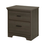 Versa 2-Drawer Nightstand, Weathered Oak, Gray Maple