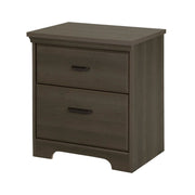 Versa 2-Drawer Nightstand, Weathered Oak, Gray Maple