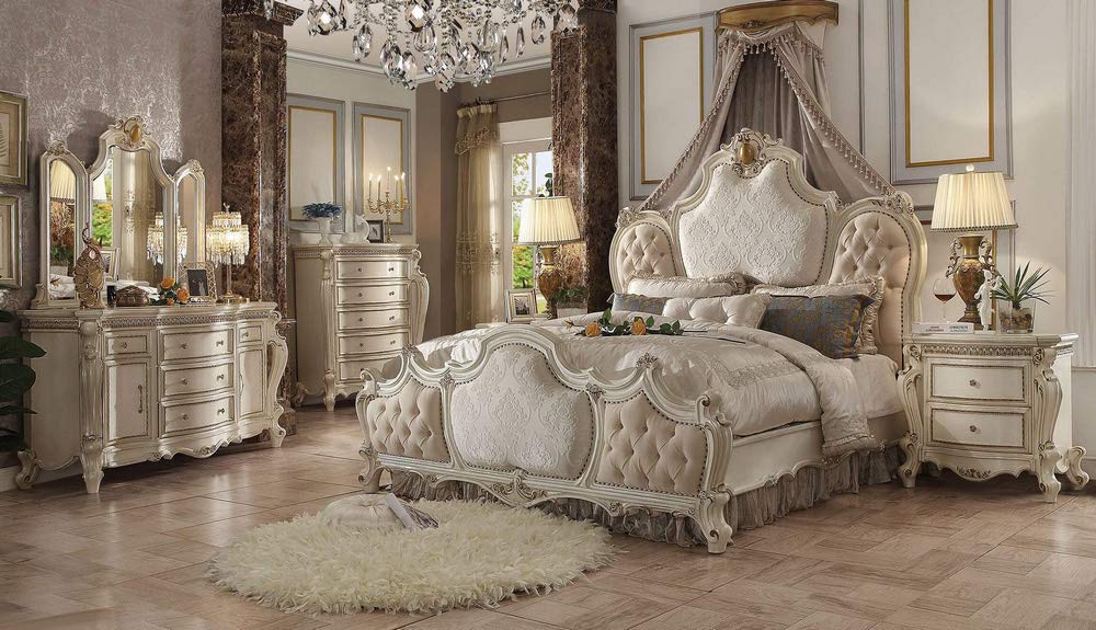 Furniture Picardy Nightstand,  Antique Pearl