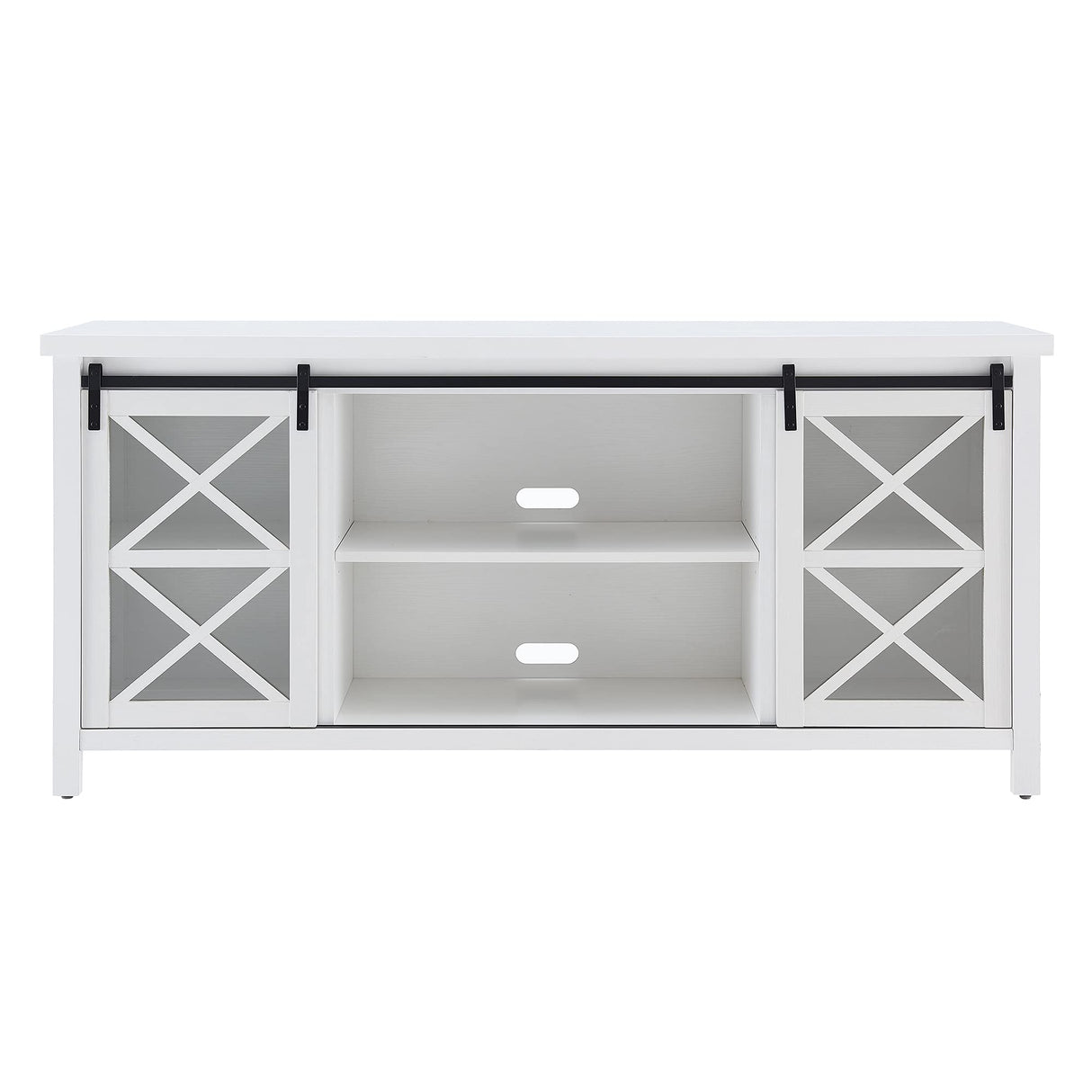 Clementine Rectangular TV Stand for TV's up to 80" in White