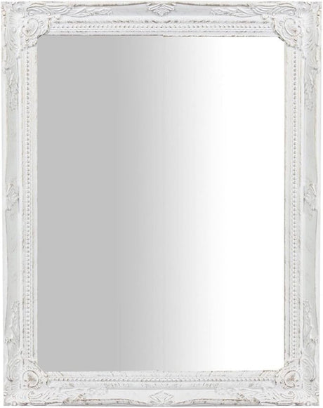 Vintage Wall Mirror W37xPR5xH47.5 cm Made in Italy - Shabby Antique White Mirror