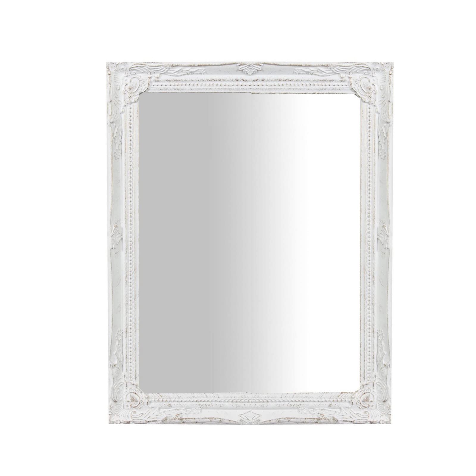 Vintage Wall Mirror Made in Italy - Shabby Antique White Mirror