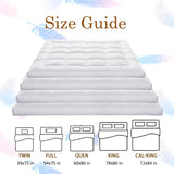 5 Inch Duck Feather Bed King Size, 100% Cotton Extra Thick Mattress Topper