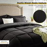 Queen Bed in a Bag 7 Pieces Comforter Set Queen, Ruffle Bedding Comforter Set Black