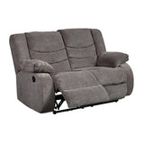 Tulen Modern Manual Pull Tab Reclining Loveseat, Dark Gray