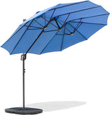 Extra Large 13ft Offset Patio Umbrella Cantilever Umbrelluble-Sided Oua