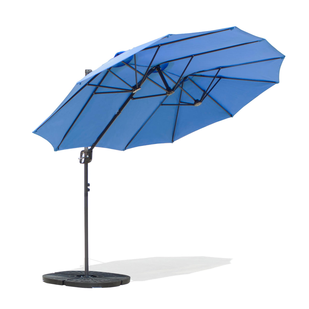 Extra Large 13ft Offset Patio Umbrella Cantilever Umbrelluble-Sided Oua