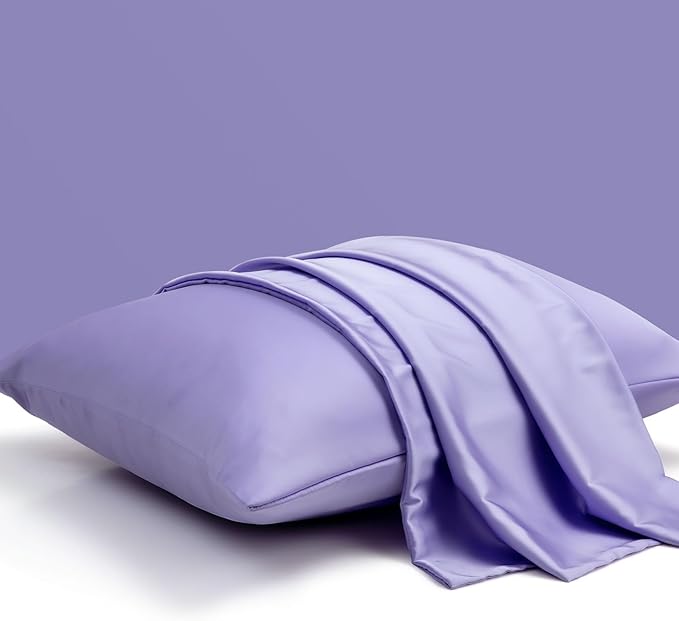 100% Mulberry Silk Pillowcase Set of 2, Queen Size Silk Pillow