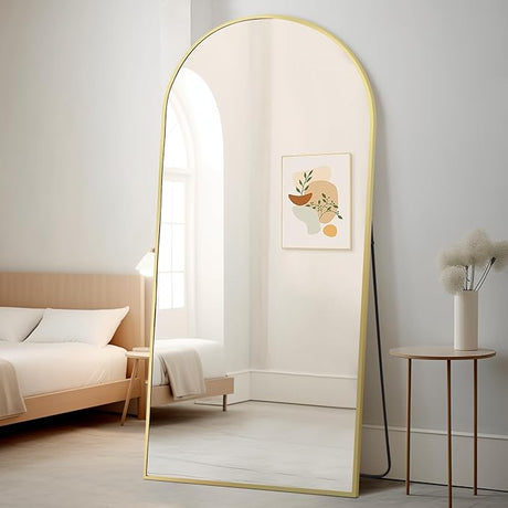 71"x32" Large Mirror Full Length, Arched Full Length Mirror with Stand, Extra Large Floor