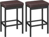 Bar Stool,Set of 2 Bar Stools, Bamboo Bar Chairs, 26 Inches Kitchen Counter Stools