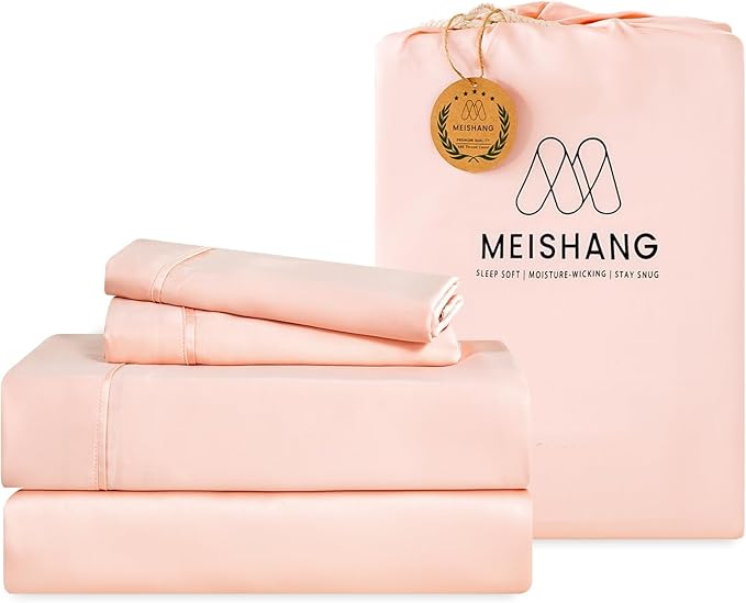 Bamboo Viscose Sheet Set Queen Size - 100% Pure Organic Viscose - 400TC Bamboo Viscose Cooling Bed Sheets Set - Fit 16 Inch Deep Pocket - 4 Piece Set Silky Soft - Queen, White