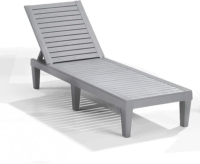 Patio Chairs - Waterproof Outdoor Chaise Lounge Chair, Set of 2 Adjustable Lawn Chairs