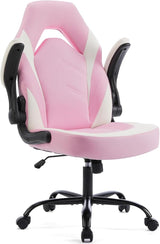 Computer Gaming Desk Chair - Pink Ergonomic Office Executive Adjustable Swivel