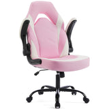 Computer Gaming Desk Chair - Pink Ergonomic Office Executive Adjustable Swivel