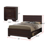 4 Piece Queen Bedroom Set, Dark Cocoa