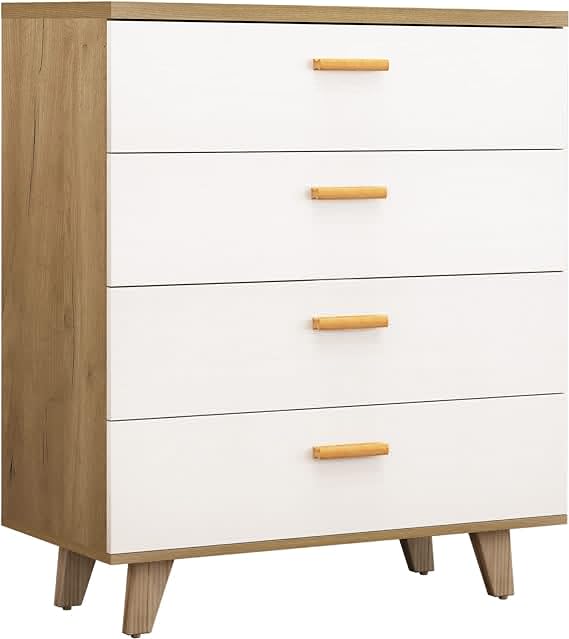 6 Drawer Dressers, Long White Dresser for Bedroom, Wood Dresser