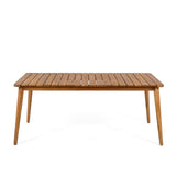 Peggy 72" Farmhouse Patio Acacia Wood Dining Table