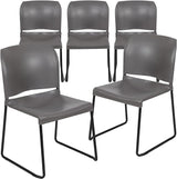 HERCULES Series 880 lb. Capacity Yellow Full Back Contoured Stack Chair