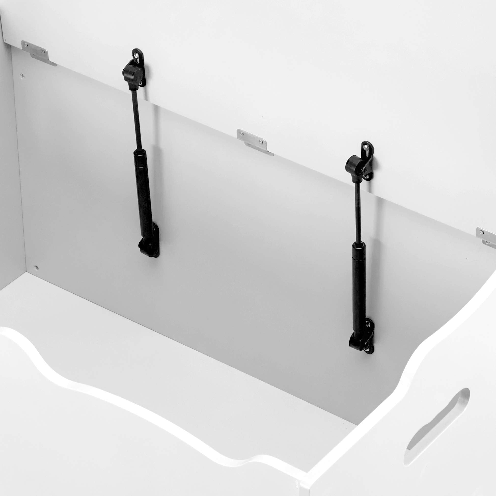 Kids Toy Box, Wooden Organizer Storage Chest,White, 30" x 18" x 19"