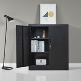 Metal Storage Cabinets with Shelves and Doors, Steel Locking Storage Cabinet