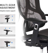 Executive Chair with 2D Adjustable Headrest, Ergonomic Office Chair with Mesh Seat