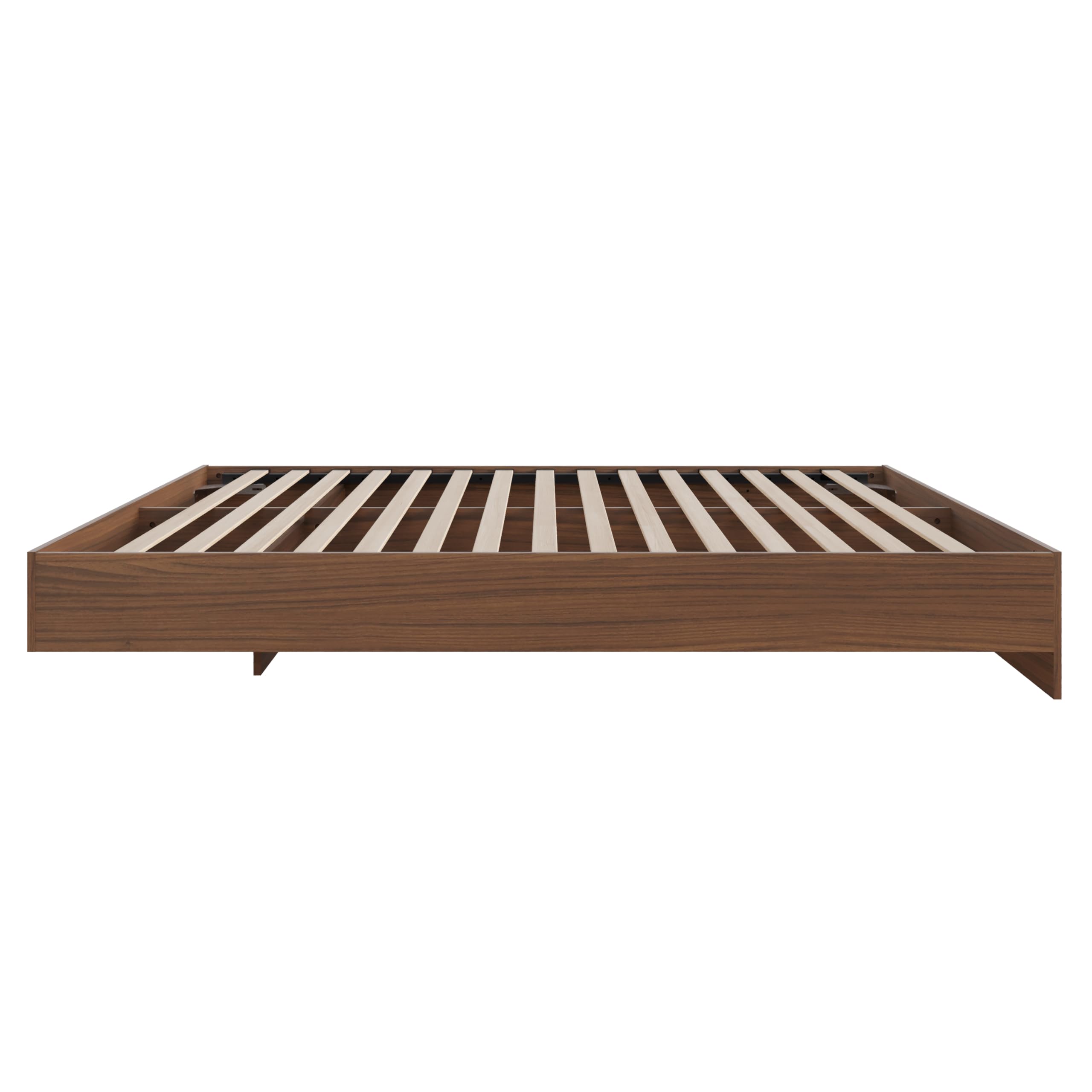 Alibi Queen Size Platform Bed, Walnut