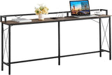 Couch Side & Console Table with 2 Outlets and USB Ports,