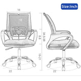 Office Chair Desk Chair with Lumbar Support & Armrest Height, 2 Pack Ergonomic