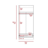 Armoire Wardrobe 2 Doors and 1 Drawer, Clothes Cabinet with Storage