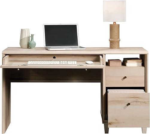 Willow Place Desk, L: 52.13" x W: 19.29" x H: 29.61", Pacific Maple Finish