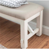 Pemberly Row20" Transitional Fabric/Wood Bench in Beige/Smokey